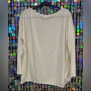 J.Jill White Long Sleeve Tunic Top – Size Medium